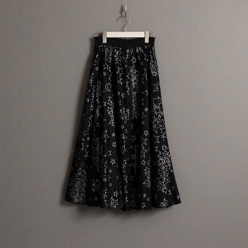 『Blanche』 Long skirt BLACKの画像