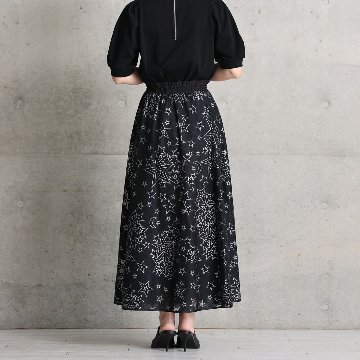 『Blanche』 Long skirt BLACKの画像