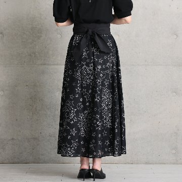 『Blanche』 Long skirt BLACKの画像