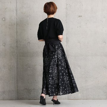 『Blanche』 Long skirt BLACKの画像