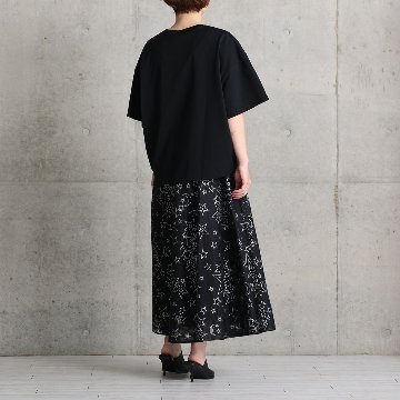 『Blanche』 Long skirt BLACKの画像