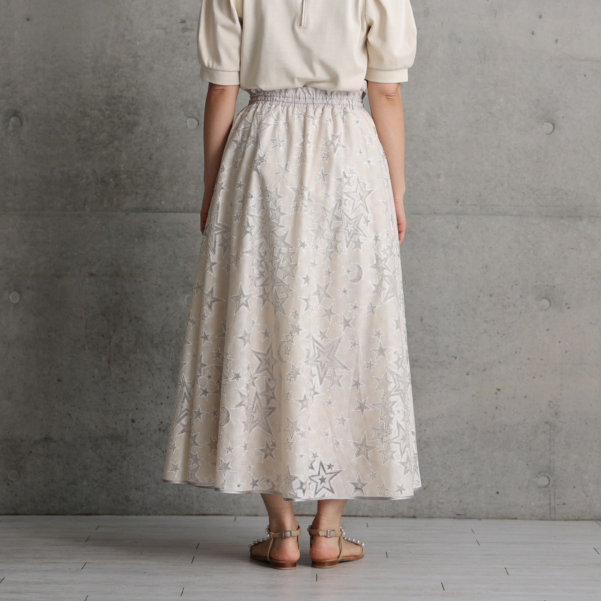 『Blanche』 Long skirt ECRUの画像