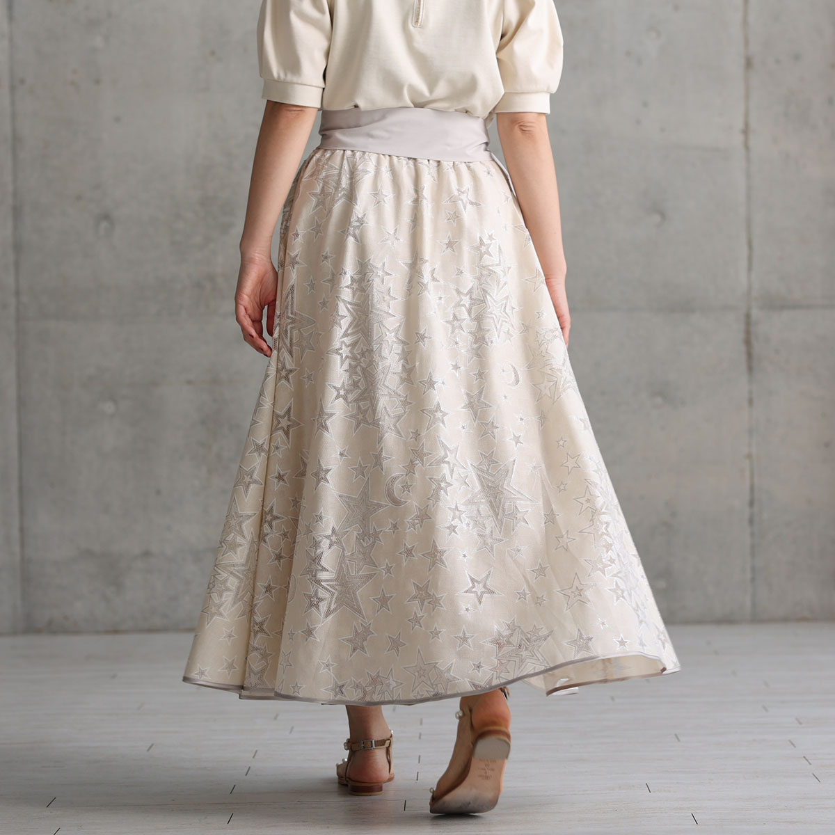 『Blanche』 Long skirt ECRUの画像