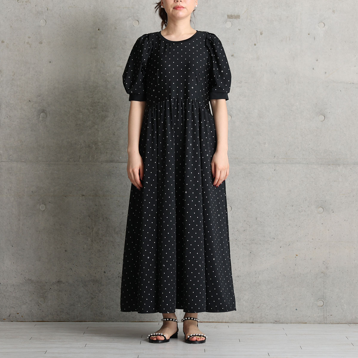 『Stella dot jersey』 long dress BLACKの画像