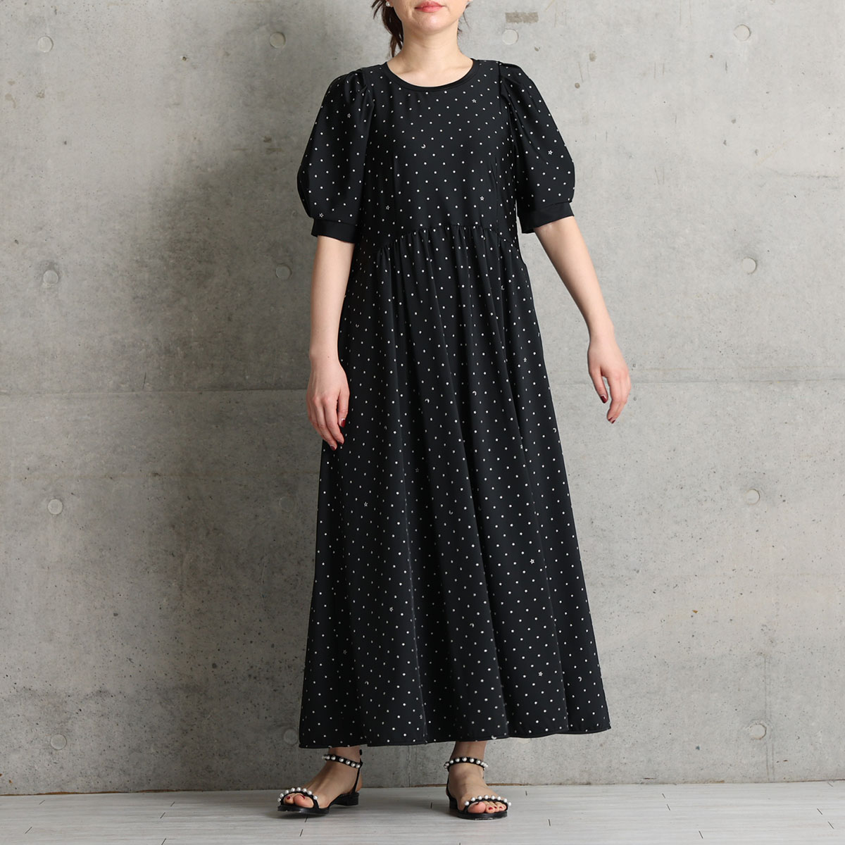 『Stella dot jersey』 long dress BLACKの画像