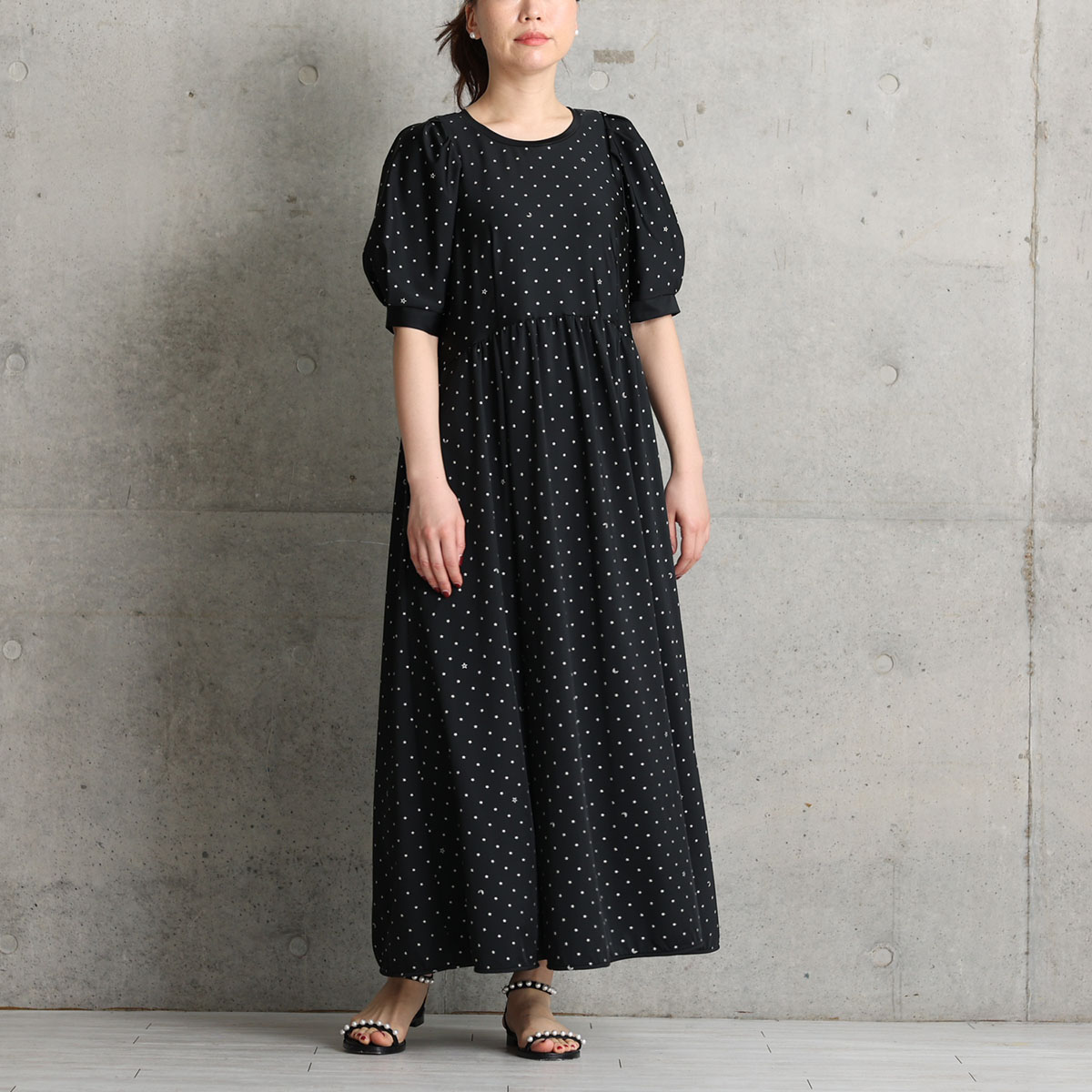 『Stella dot jersey』 long dress BLACKの画像