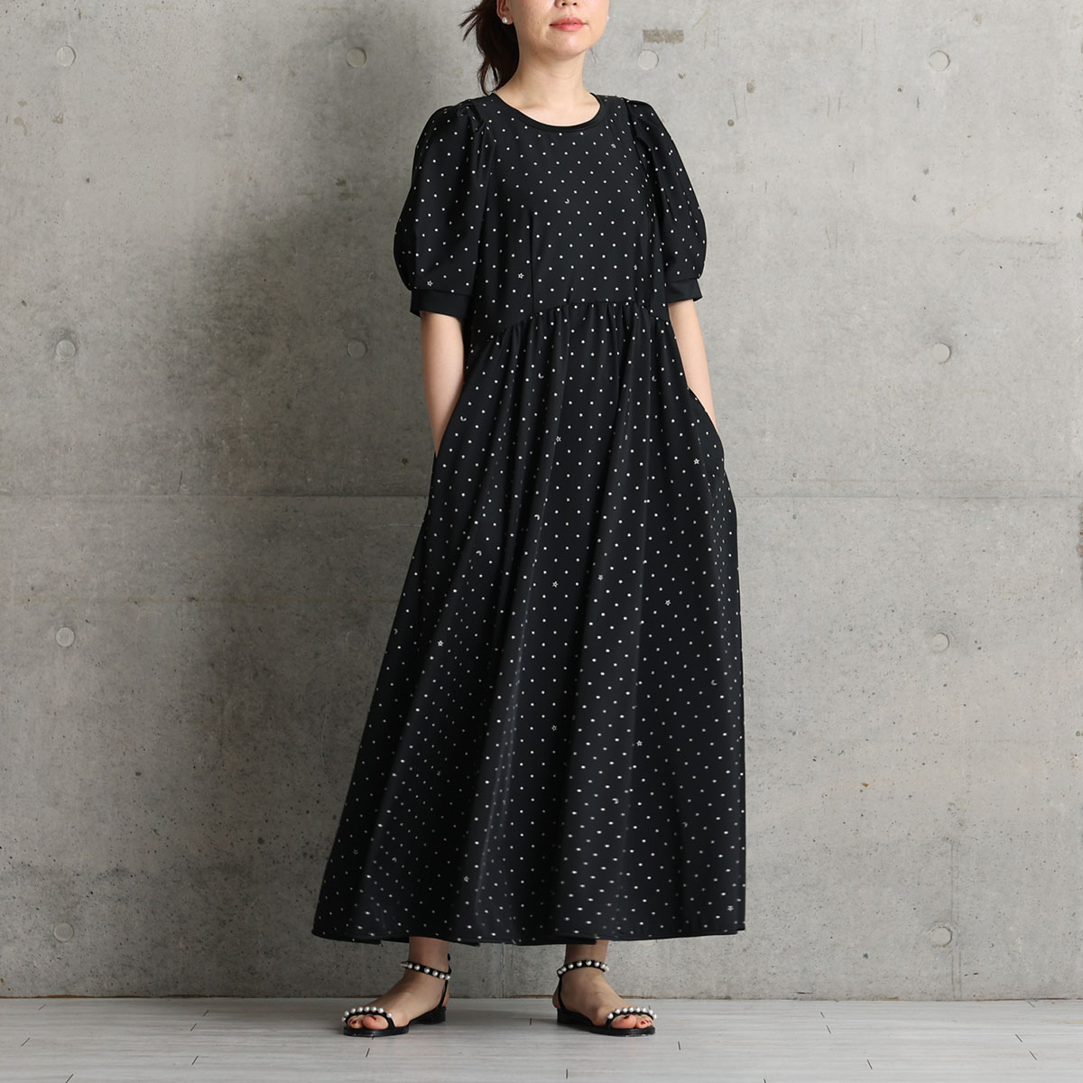 『Stella dot jersey』 long dress BLACKの画像