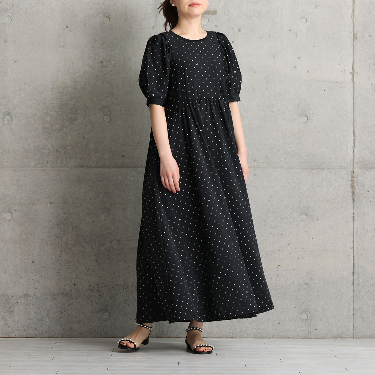 『Stella dot jersey』 long dress BLACKの画像