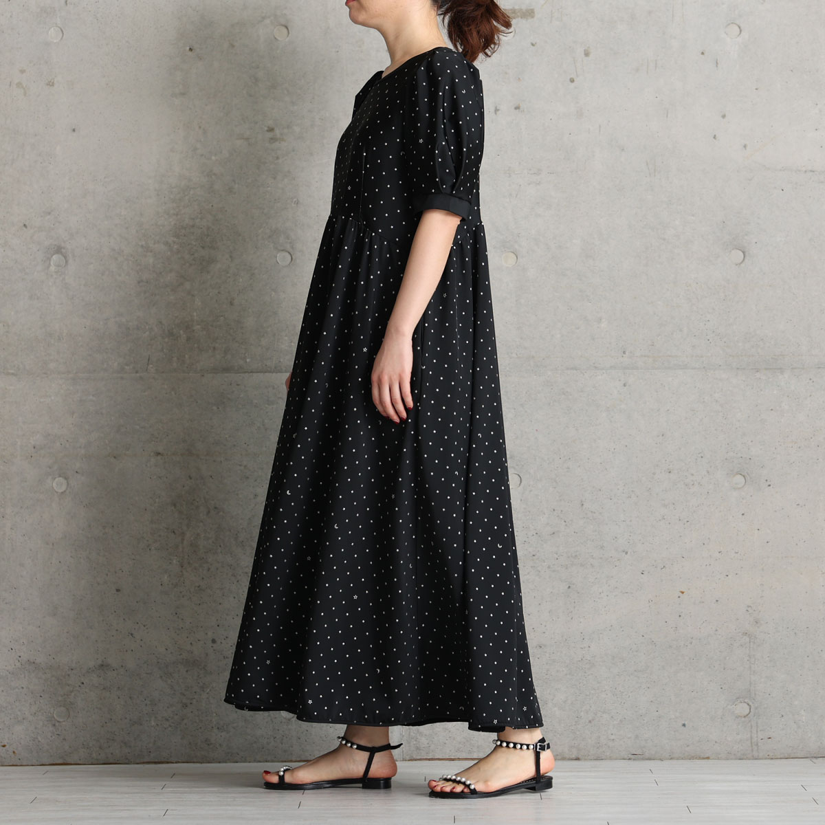 『Stella dot jersey』 long dress BLACKの画像