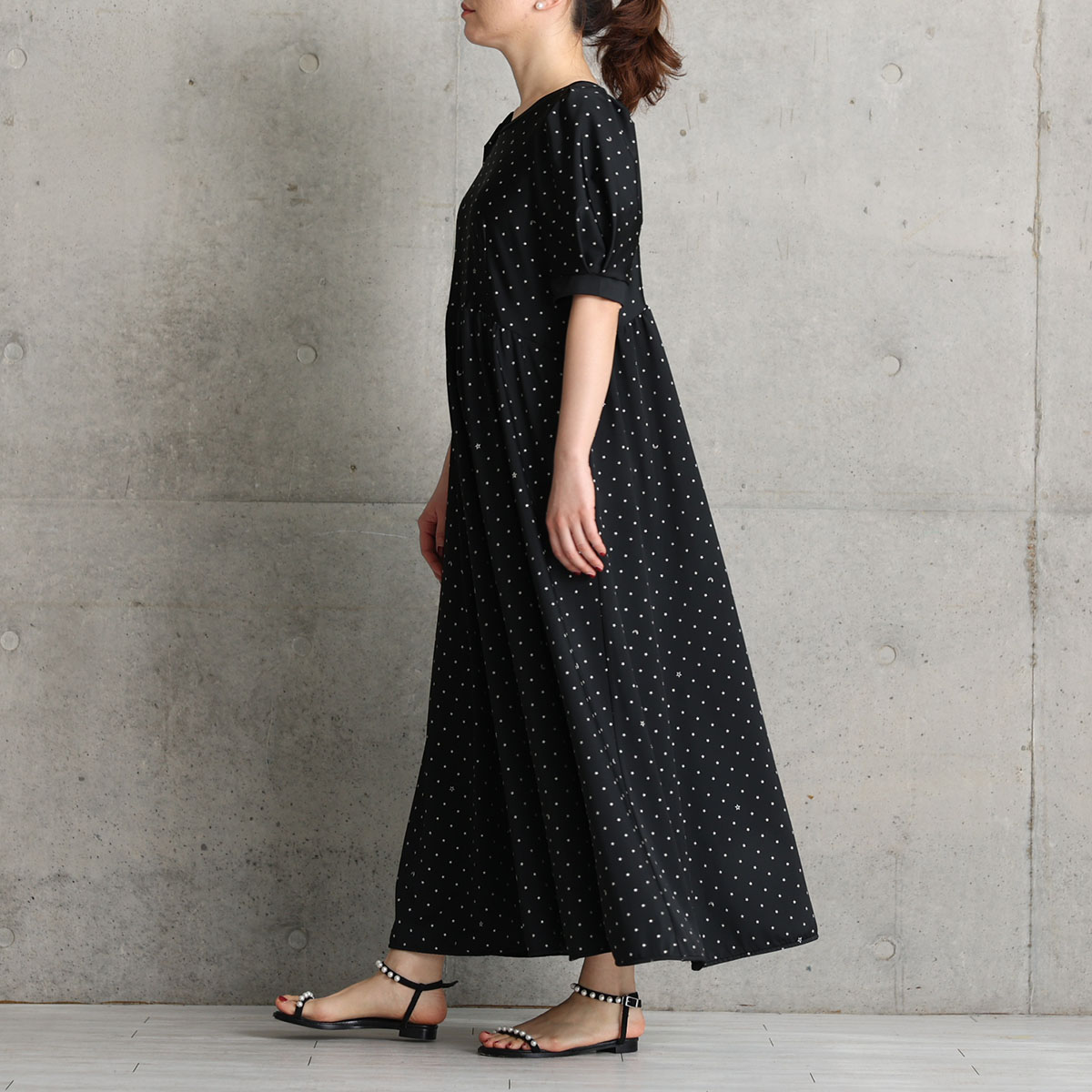 『Stella dot jersey』 long dress BLACKの画像