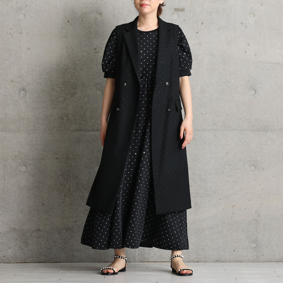 『Stella dot jersey』 long dress BLACKの画像