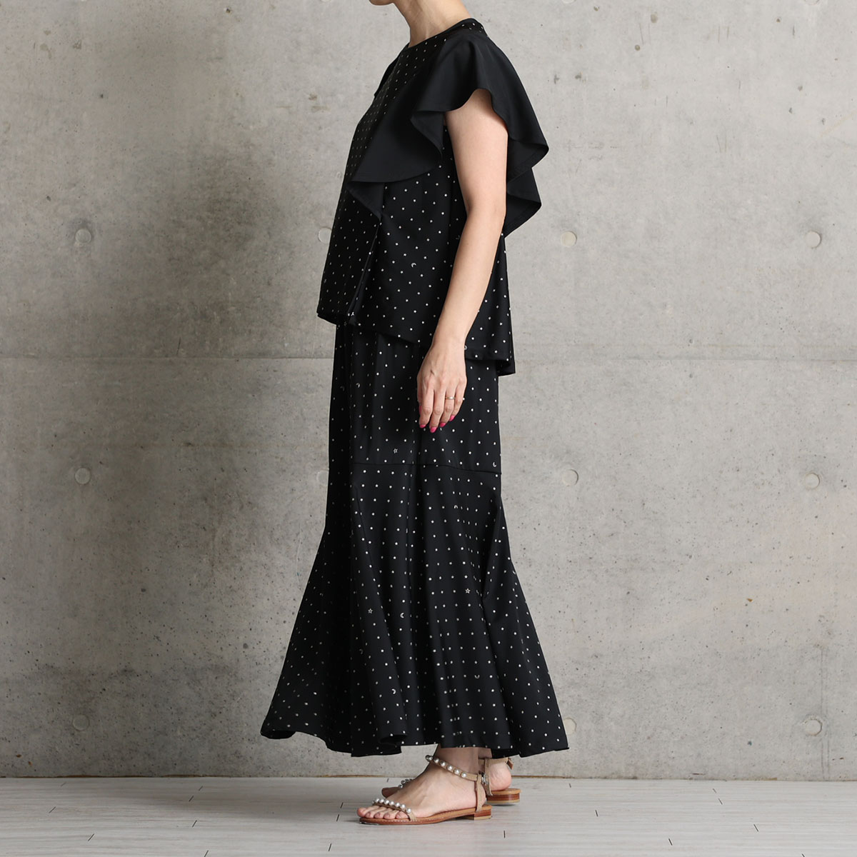 『Stella dot jersey』　mermaid skirt BLACKの画像