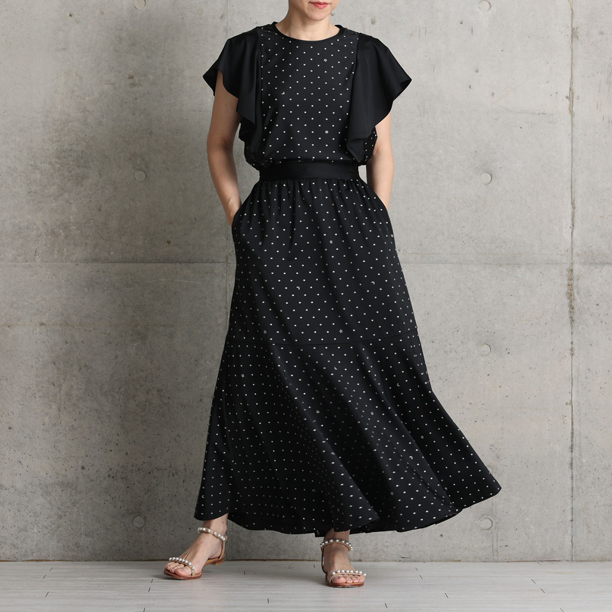 『Stella dot jersey』　mermaid skirt BLACKの画像