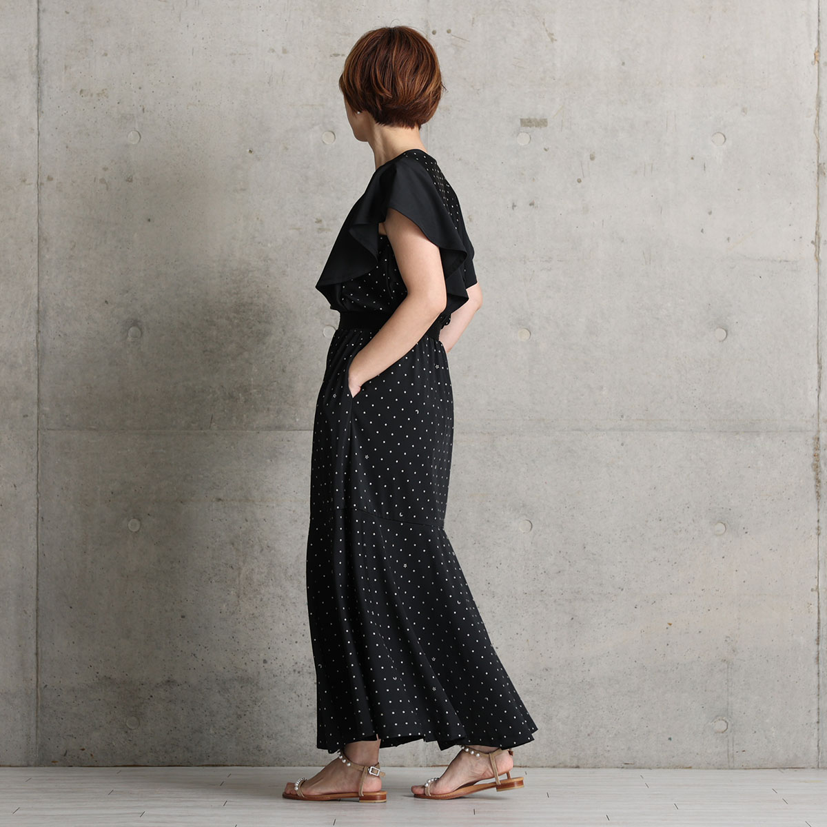 『Stella dot jersey』　mermaid skirt BLACKの画像