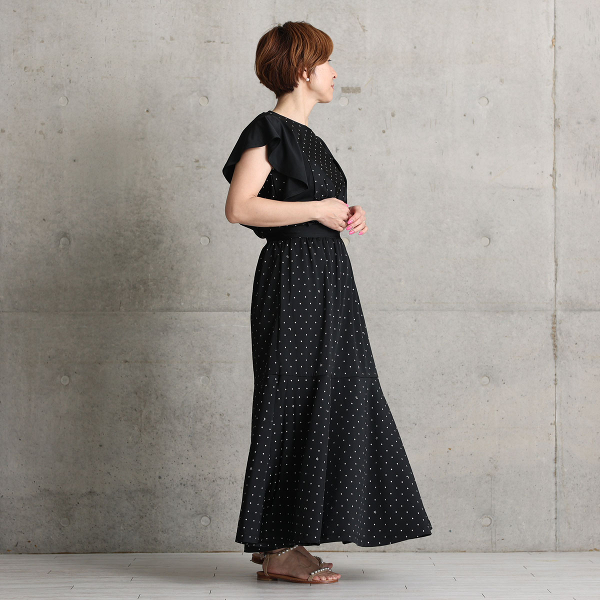 『Stella dot jersey』　mermaid skirt BLACKの画像