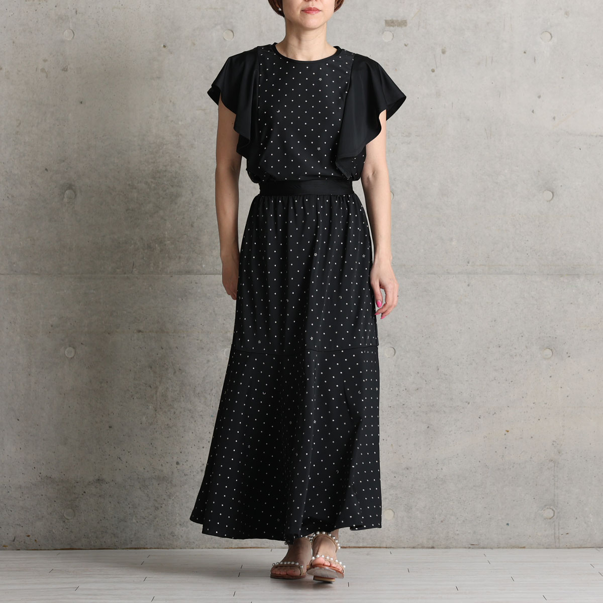 『Stella dot jersey』　mermaid skirt BLACKの画像