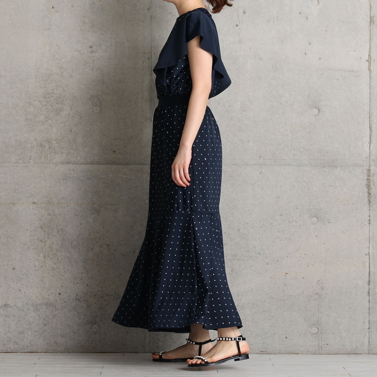 『Stella dot jersey』　mermaid skirt NAVYの画像