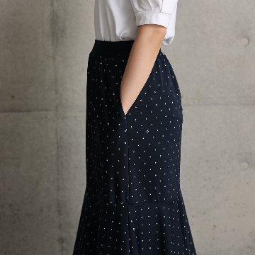 『Stella dot jersey』　mermaid skirt NAVYの画像