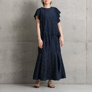 『Stella dot jersey』　mermaid skirt NAVYの画像