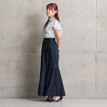 『Stella dot jersey』　mermaid skirt NAVYの画像