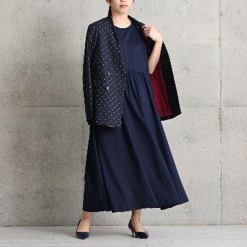 『Whip smooth』 long dress NAVYの画像