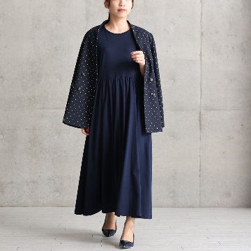 『Whip smooth』 long dress NAVYの画像