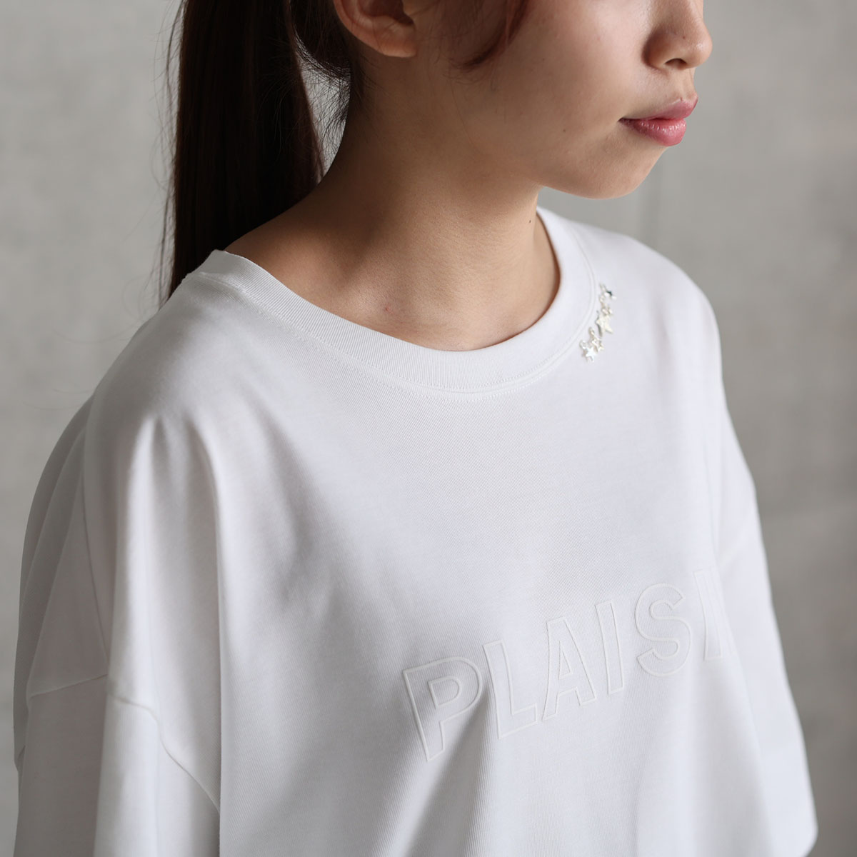 『PLAISIR』 LOGO Tee WHITEの画像