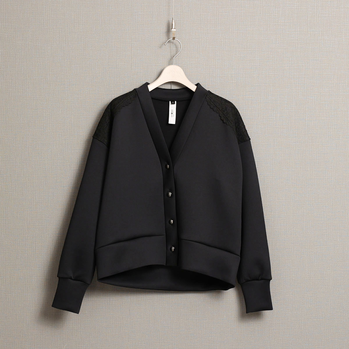 10月上旬お届け予定『Back lace』Cardigan 【全4色】の画像