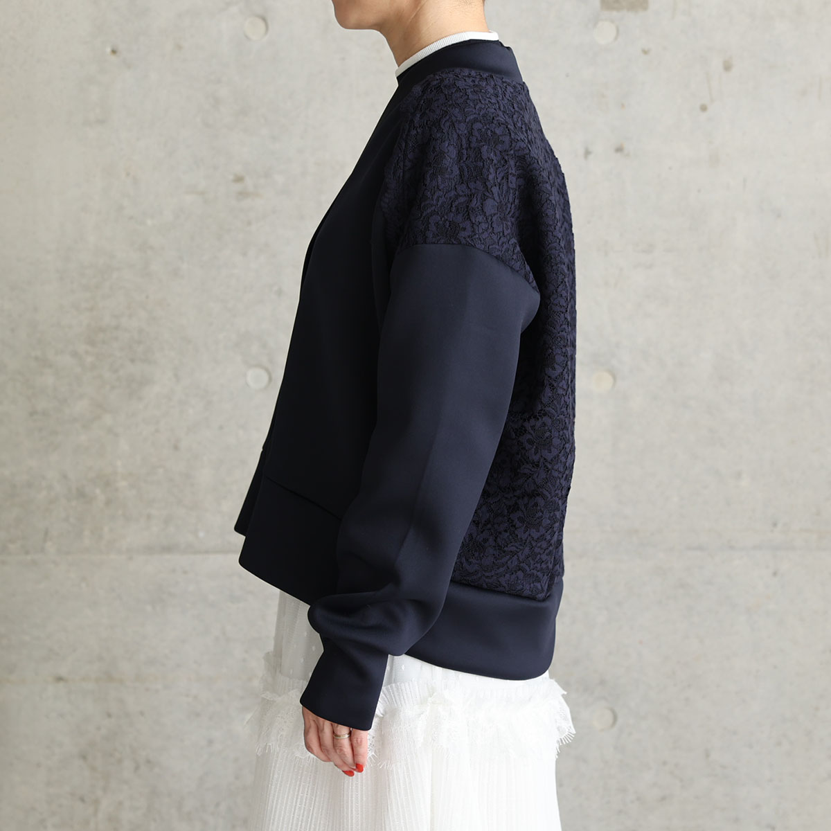 10月上旬お届け予定『Back lace』Cardigan 【全4色】の画像