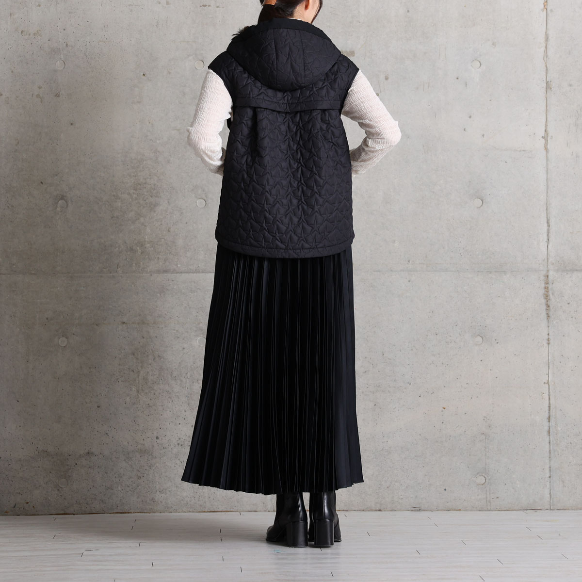 11月上旬お届け予定『Stella quilt』 2WAY gilet【全3色】の画像