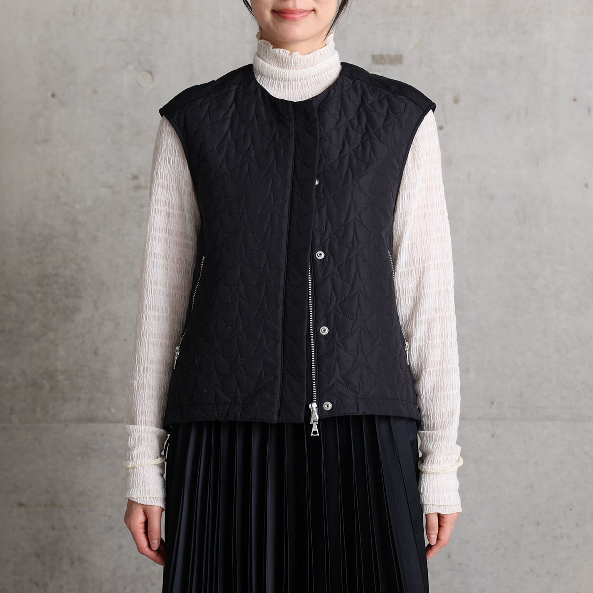 11月上旬お届け予定『Stella quilt』 2WAY gilet【全3色】の画像