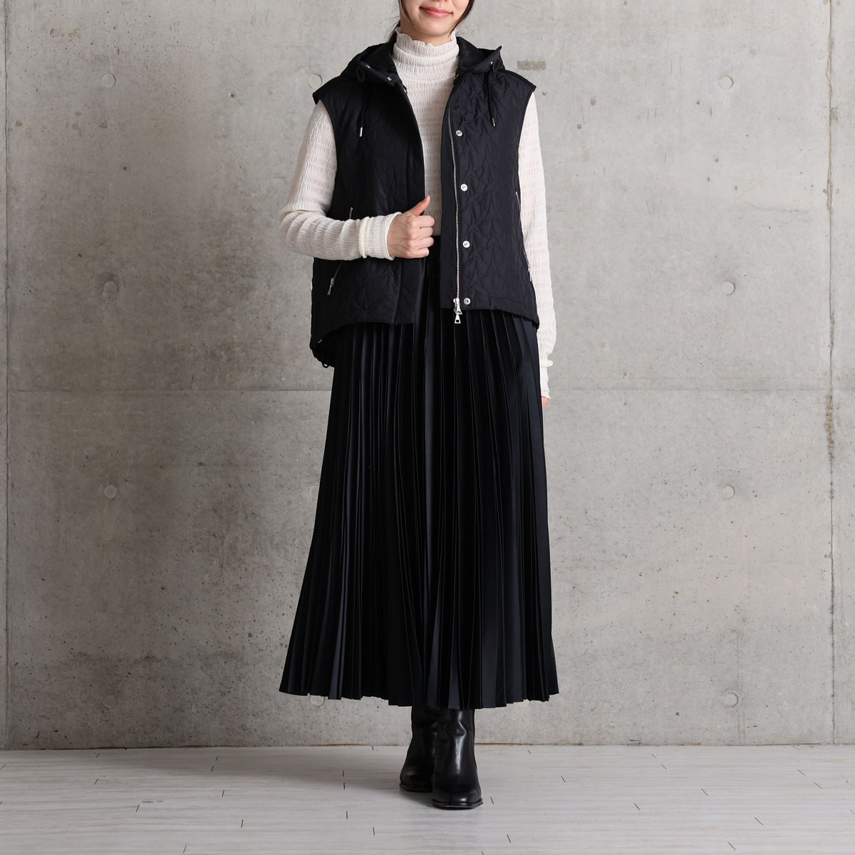 11月上旬お届け予定『Stella quilt』 2WAY gilet【全3色】の画像