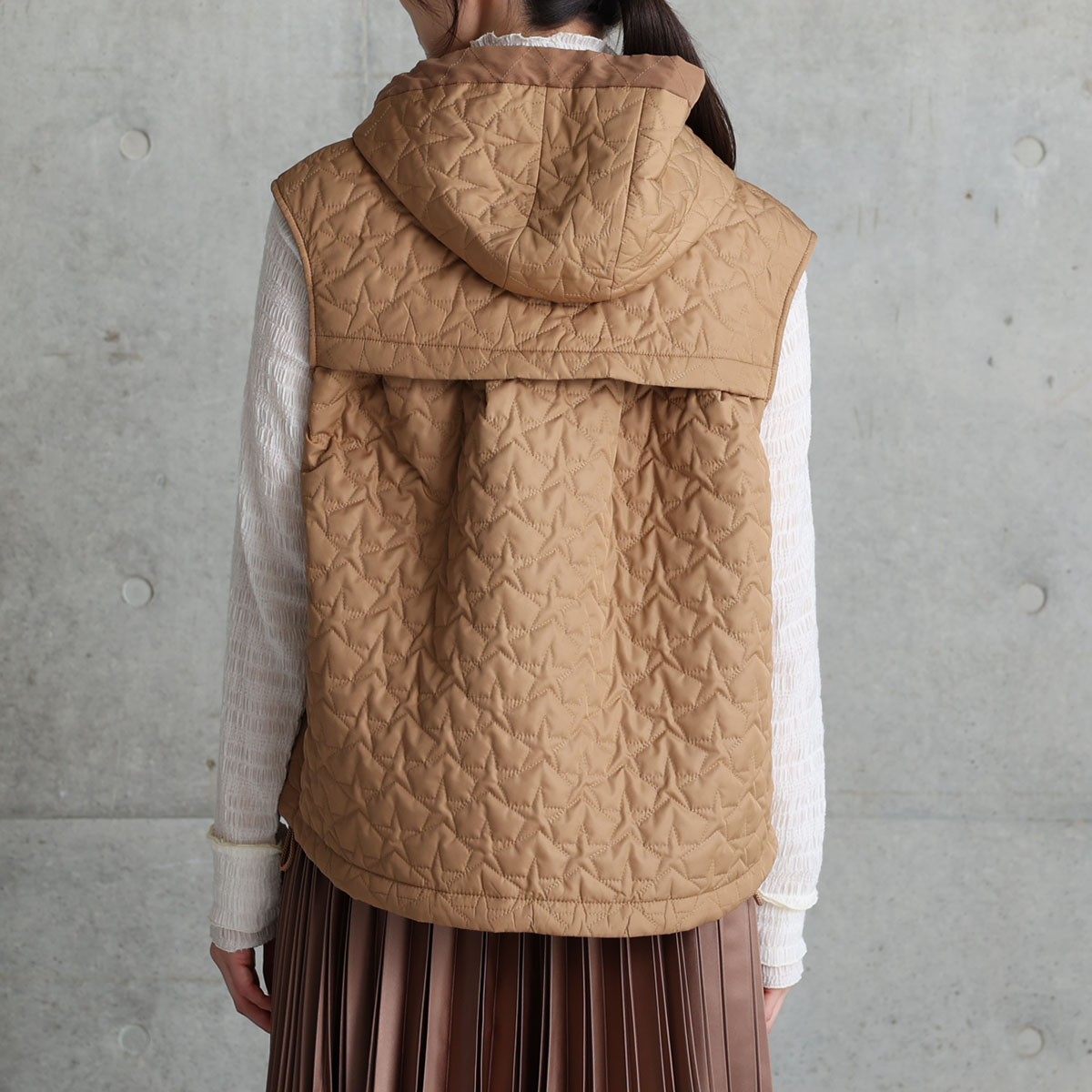 11月上旬お届け予定『Stella quilt』 2WAY gilet【全3色】の画像