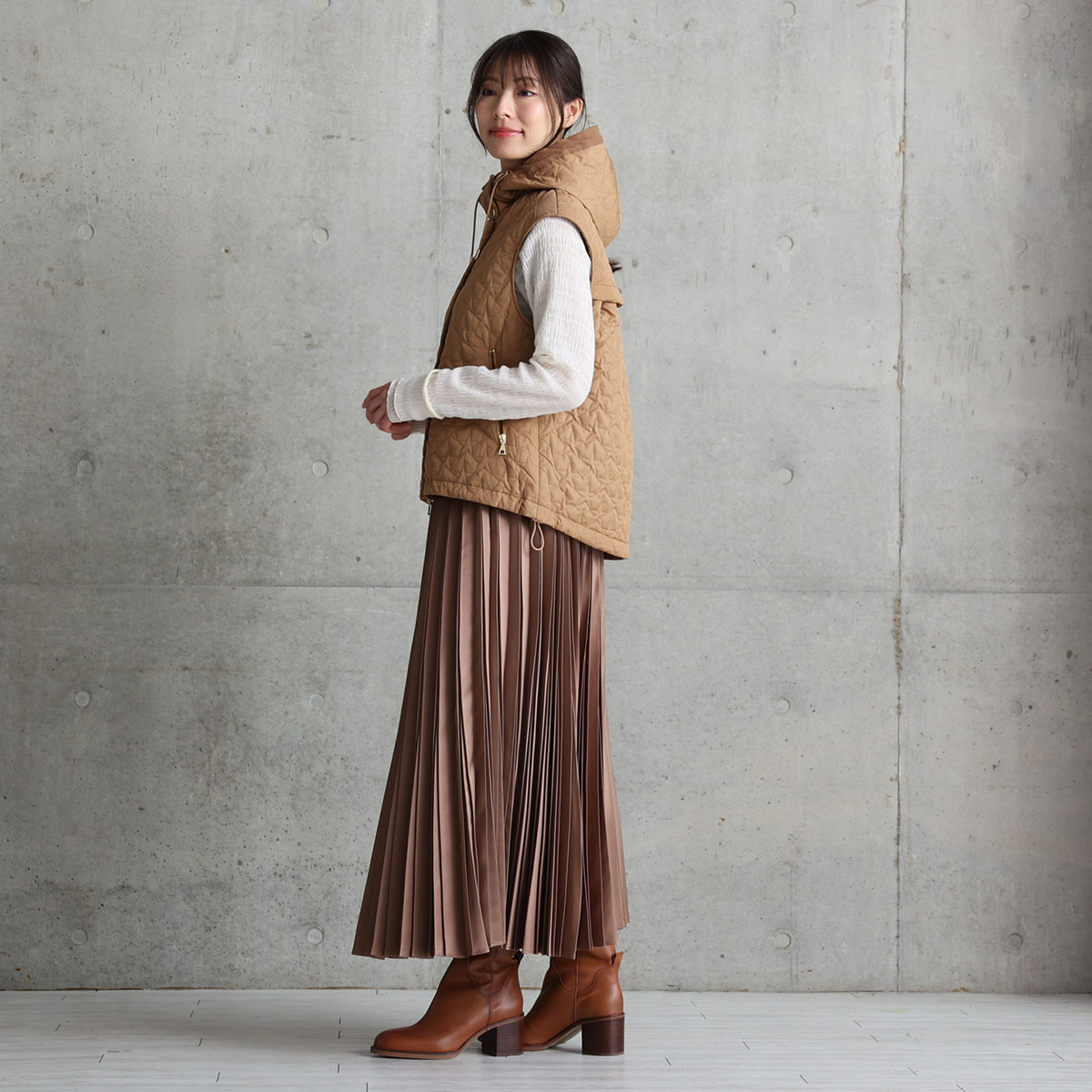 11月上旬お届け予定『Stella quilt』 2WAY gilet【全3色】の画像