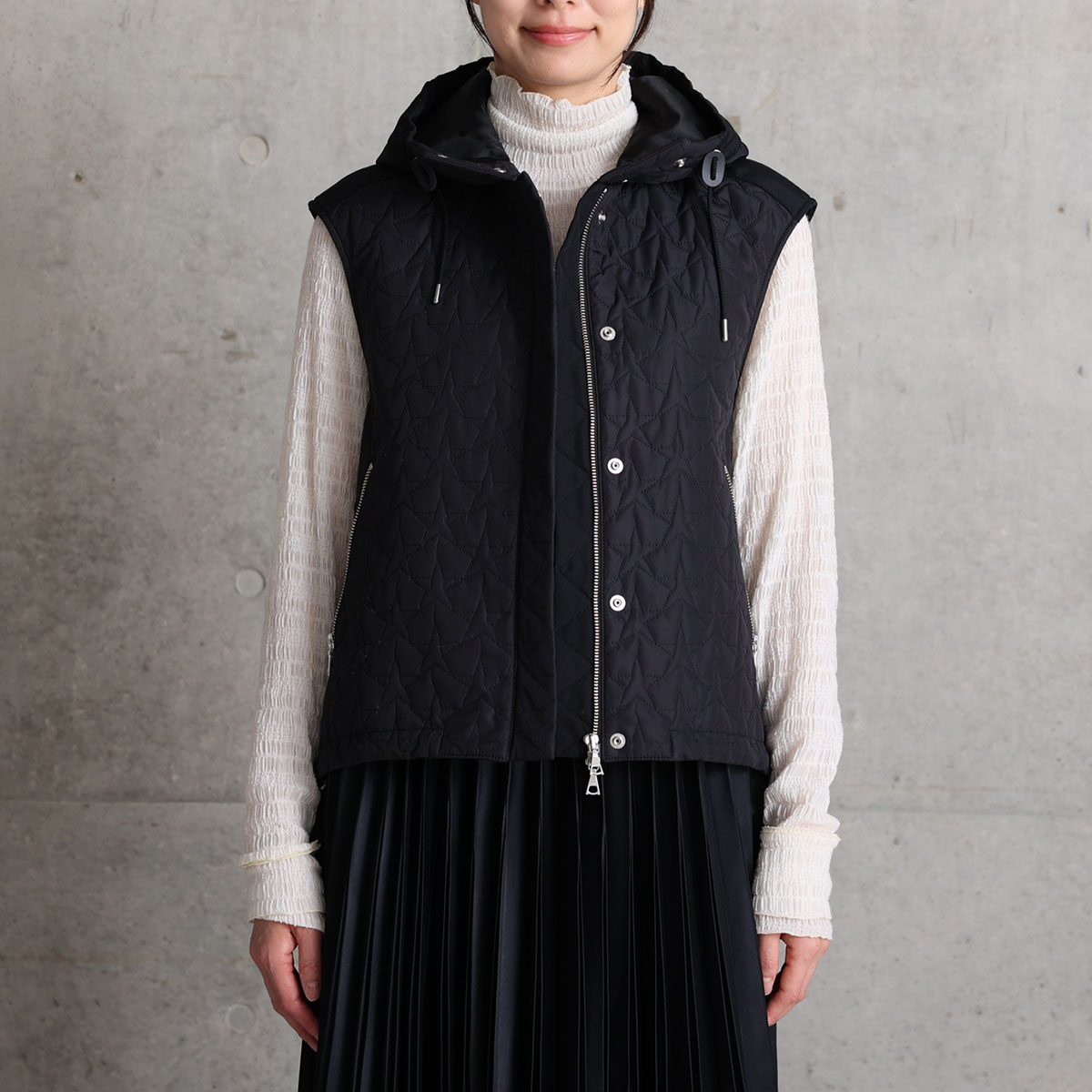 11月上旬お届け予定『Stella quilt』 2WAY gilet【全3色】の画像