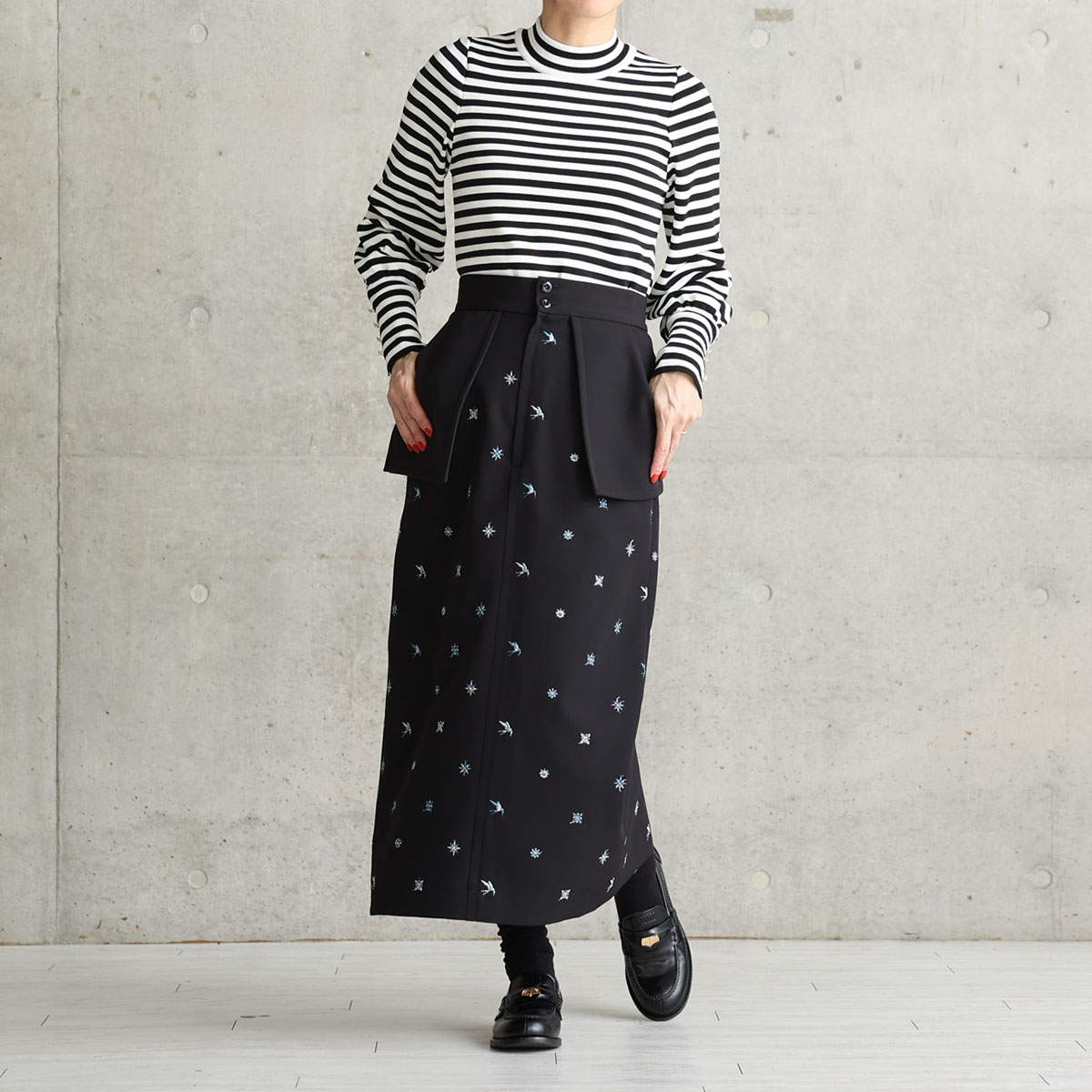 11月上旬お届け予定『The happy prince』 Straight skirt【全2色】の画像