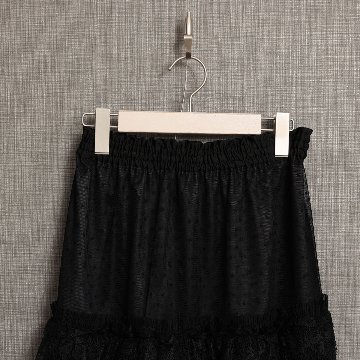 11月上旬お届け予定『Dot&pleats tulle』Tiered skirt【全3色】の画像