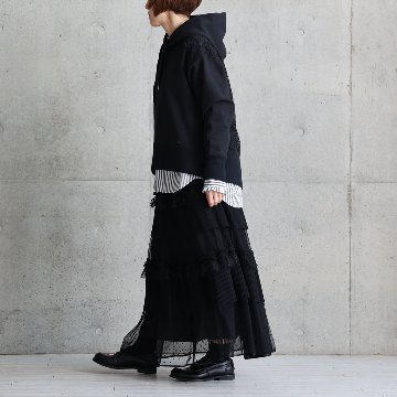 11月上旬お届け予定『Dot&pleats tulle』Tiered skirt【全3色】の画像