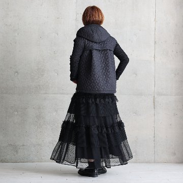 11月上旬お届け予定『Dot&pleats tulle』Tiered skirt【全3色】の画像