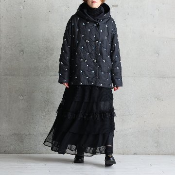 11月上旬お届け予定『Dot&pleats tulle』Tiered skirt【全3色】の画像