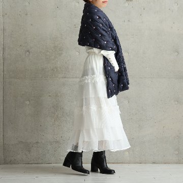 11月上旬お届け予定『Dot&pleats tulle』Tiered skirt【全3色】の画像