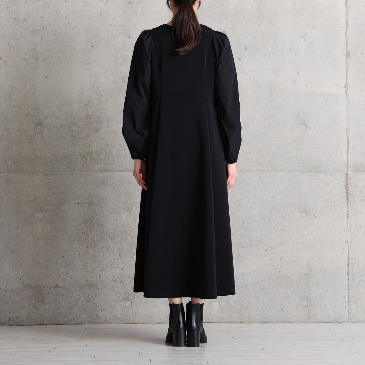 11月上旬お届け予定『Drape knit』 Long dress【全2色】の画像