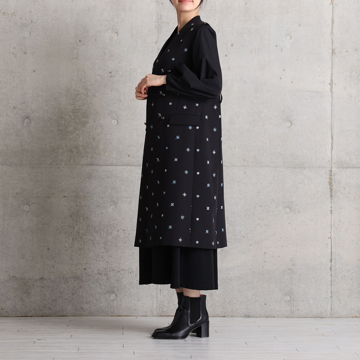 11月上旬お届け予定『Drape knit』 Long dress【全2色】の画像