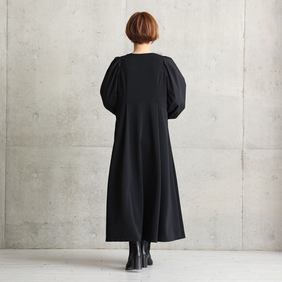 11月上旬お届け予定『Drape knit』 Long dress【全2色】の画像