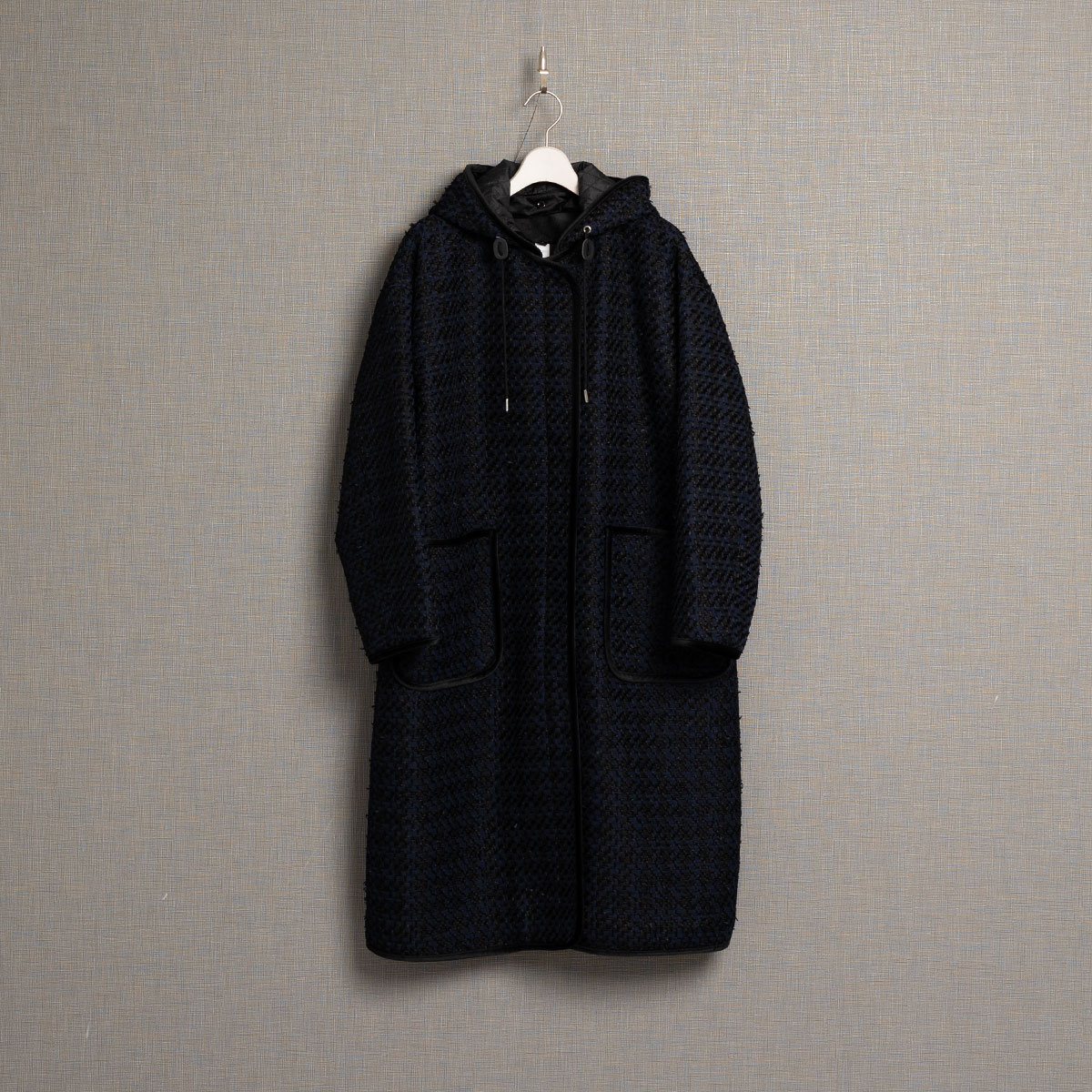 12月上旬届け予定『Tulle houndstooth tweed』2WAY Long Coat 【全2色】の画像