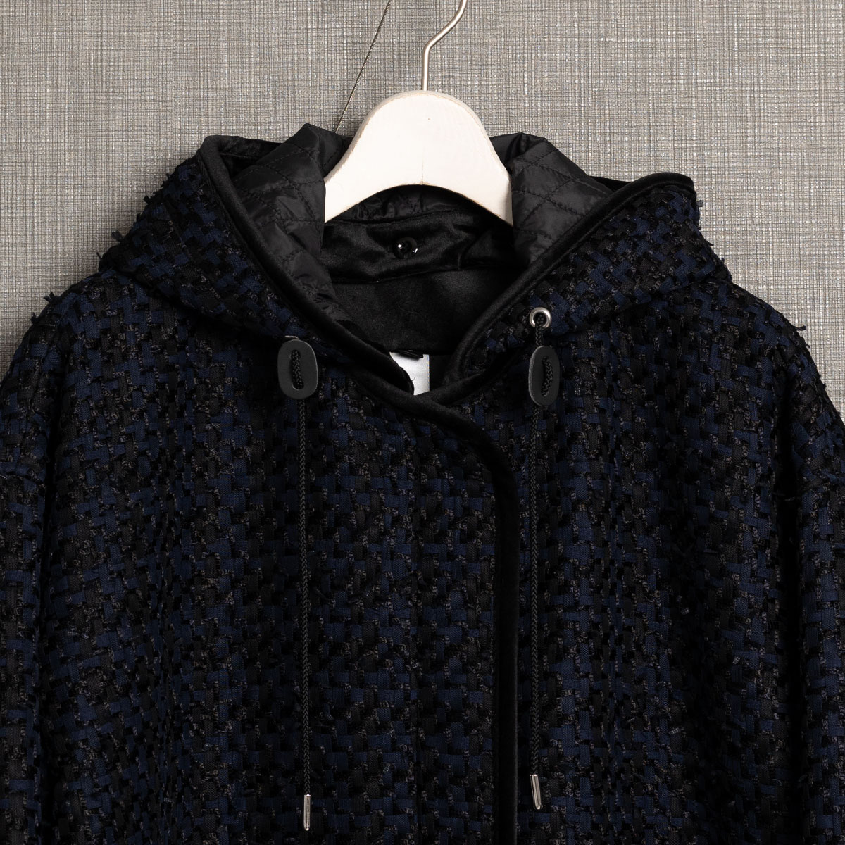 12月上旬届け予定『Tulle houndstooth tweed』2WAY Long Coat 【全2色】の画像