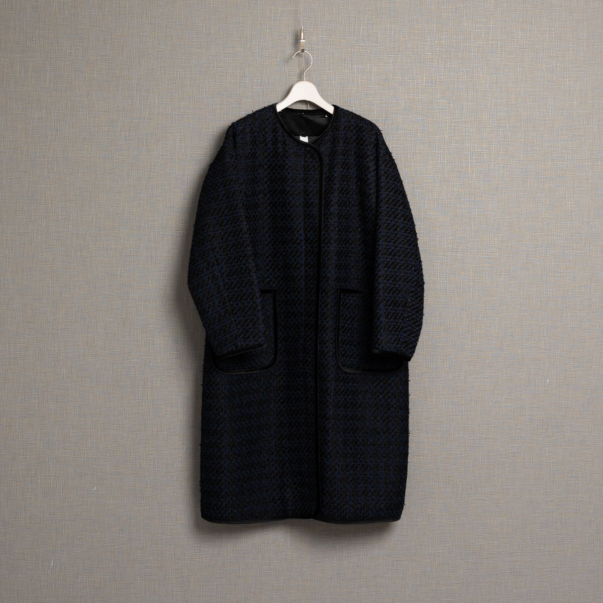 12月上旬届け予定『Tulle houndstooth tweed』2WAY Long Coat 【全2色】の画像