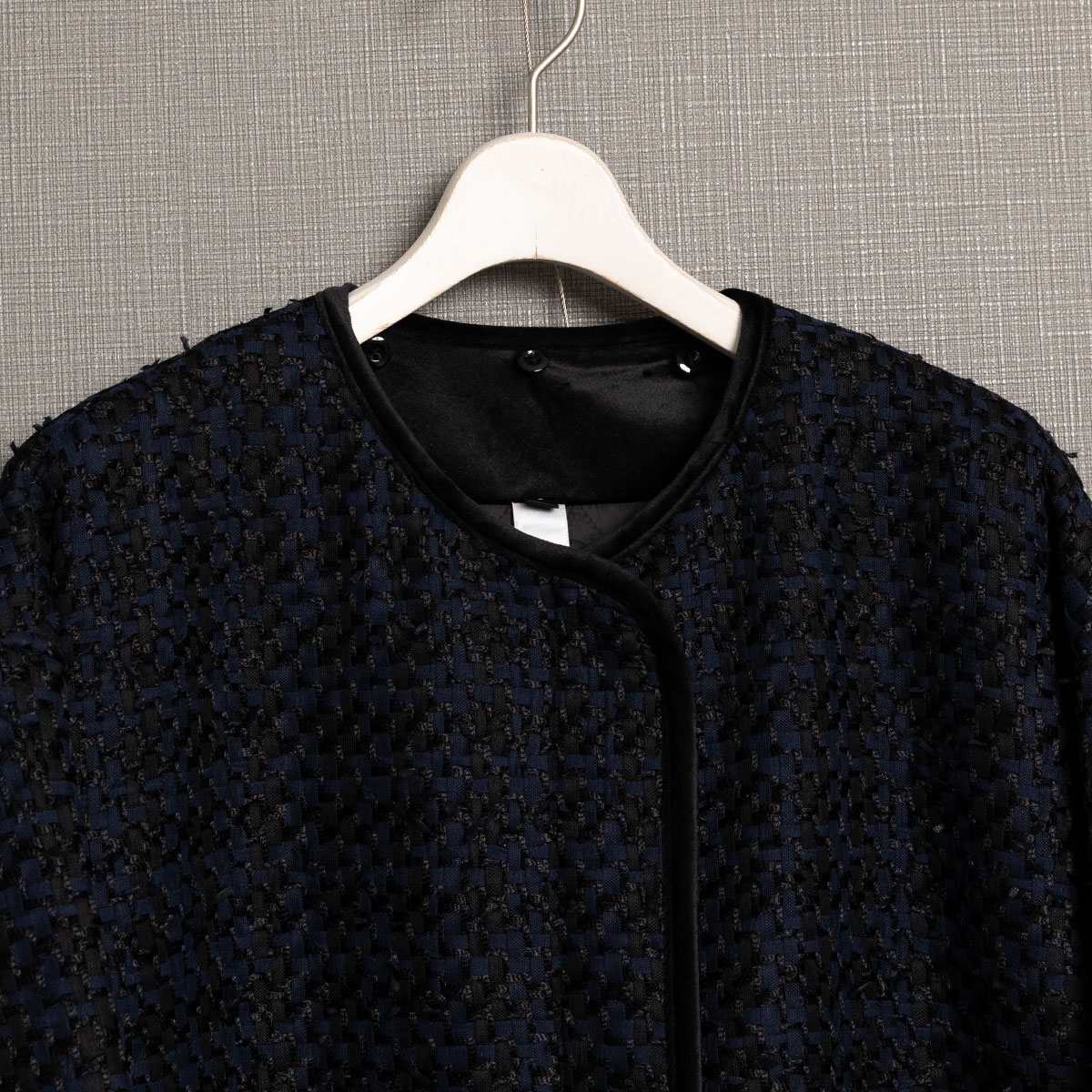 12月上旬届け予定『Tulle houndstooth tweed』2WAY Long Coat 【全2色】の画像