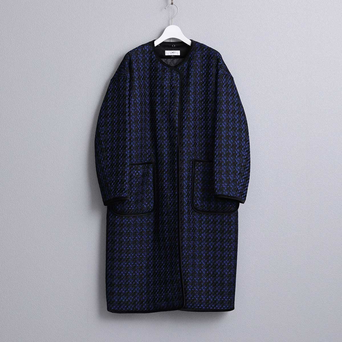 12月上旬届け予定『Tulle houndstooth tweed』2WAY Long Coat 【全2色】の画像