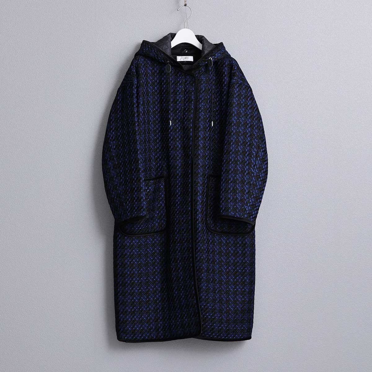 12月上旬届け予定『Tulle houndstooth tweed』2WAY Long Coat 【全2色】の画像